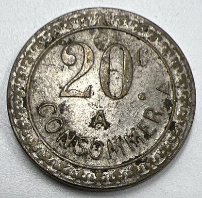 20-C A Consumer France Consommer Token Coin | Collectable Grade | a1342