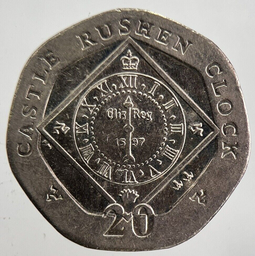 2008 Isle of Man Castle Rushen Clock 20p Coin | Fine Collectable Grade | a4788
