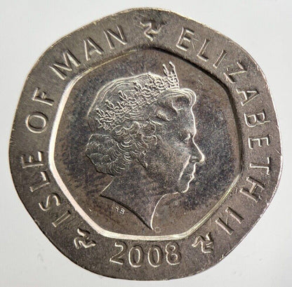 2008 Isle of Man Castle Rushen Clock 20p Coin | Fine Collectable Grade | a4788