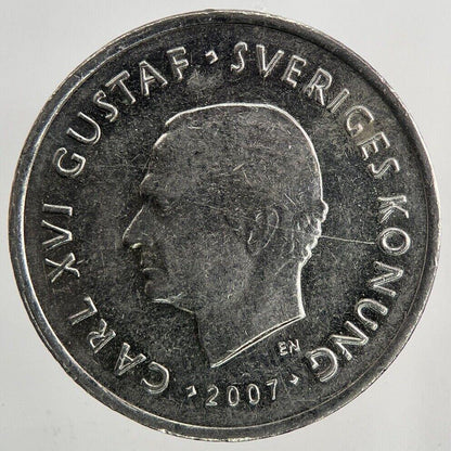 2007 Sweden 1 Krona Coin | Very High Grade