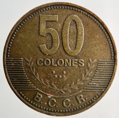 2007 Costa Rica 50 Colones Coin | Fine Collectable Grade