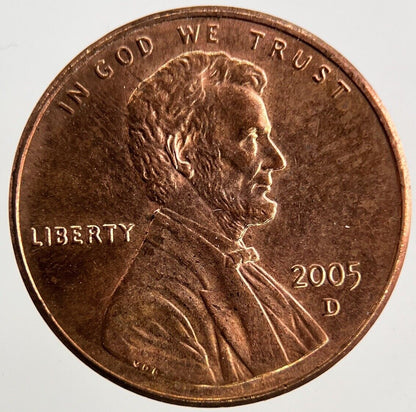 2005-D US USA Lincoln One Cent Coin | Very High Grade