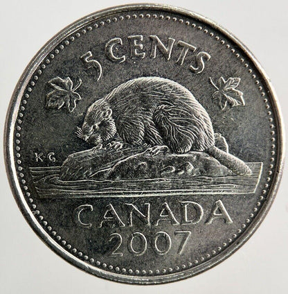 2007 Canada 5 Cents Coin | Fine Collectable Grade