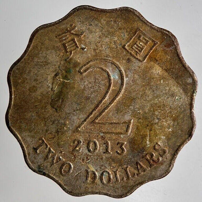 2013 Hong Kong 2 Dollars Coin | Fine Collectable Grade