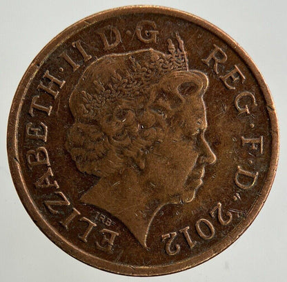 2012 Elizabeth II 2nd 1p One-Pence Shield Coin | Collectable Grade