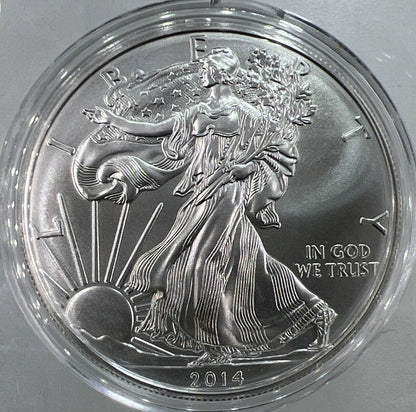 2014 American Eagle 1oz Silver Coin | Comes in Capsule | a3853