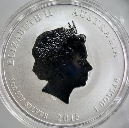 2015 Perth Mint Year Of The Goat 1oz Silver Coin | Comes in Capsule | a4757