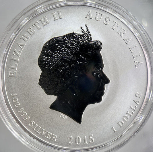 2015 Perth Mint Year Of The Goat 1oz Silver Coin | Comes in Capsule | a4757
