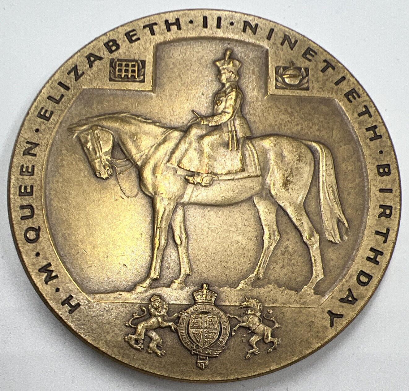 2016 Large 60mm Elizabeth II 90th Birthday by Nathan Medal | Fine Grade | a90375