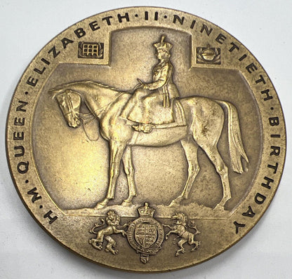 2016 Large 60mm Elizabeth II 90th Birthday by Nathan Medal | Fine Grade | a90375