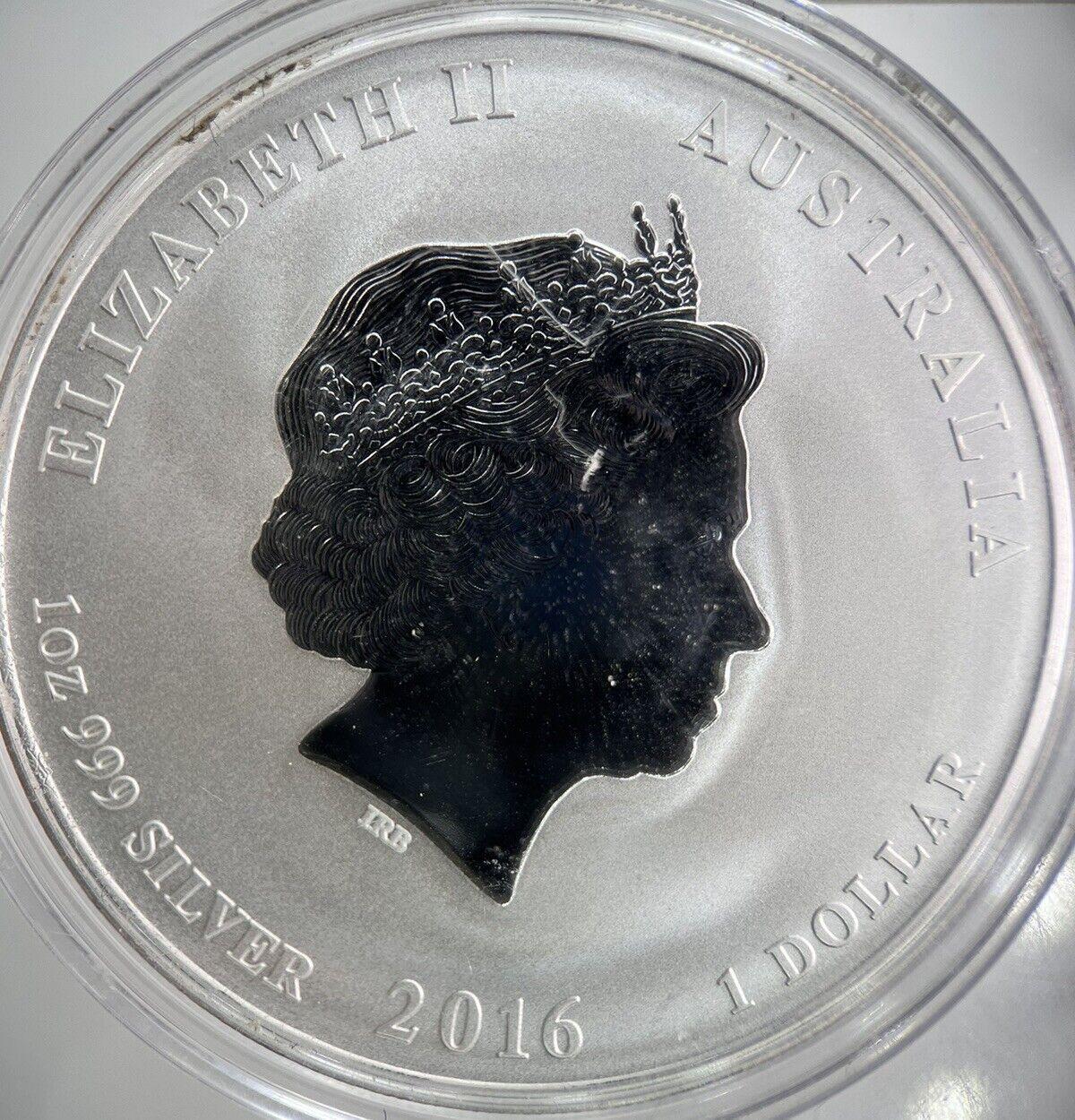 2016 Perth Mint Year Of The Monkey 1oz Silver Coin | Comes in Capsule | a2754