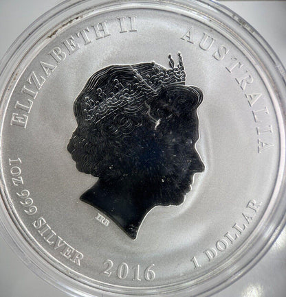 2016 Perth Mint Year Of The Monkey 1oz Silver Coin | Comes in Capsule | a2754