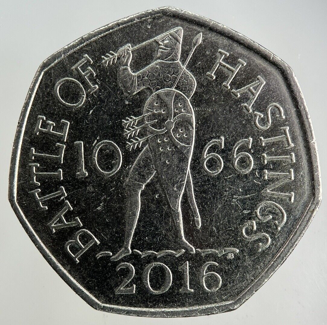 2016 Elizabeth II 2nd Hastings 50p Fifty-Pence Coin | Collectable Grade