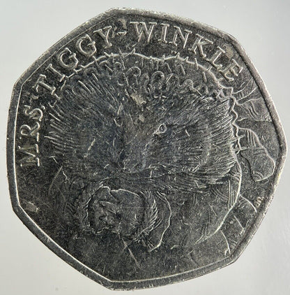 2016 Elizabeth II 2nd Tiggy-Winkle 50p Fifty-Pence Coin | Collectable Grade