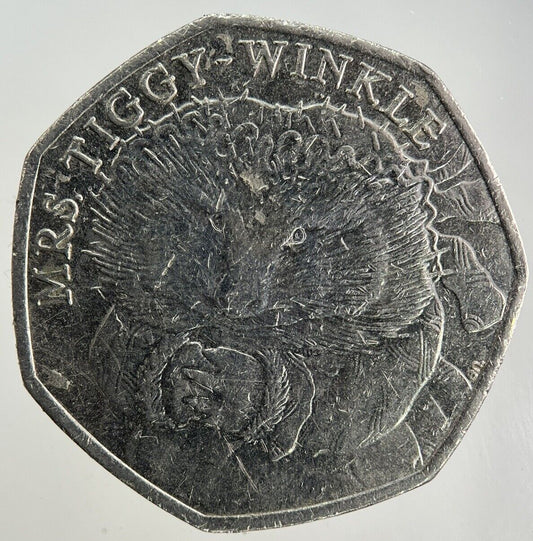 2016 Elizabeth II 2nd Tiggy-Winkle 50p Fifty-Pence Coin | Collectable Grade