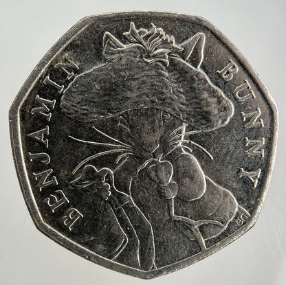2017 Elizabeth II 2nd Benjamin Bunny 50p Fifty-Pence Coin | Collectable Grade