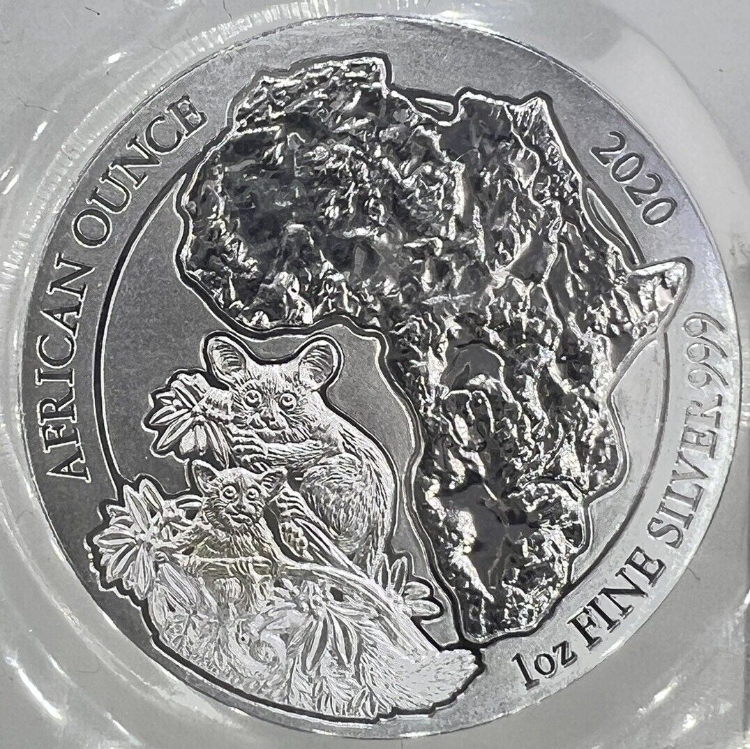2020 African Bushbaby 1oz Silver Coin | Comes Sealed | a1643