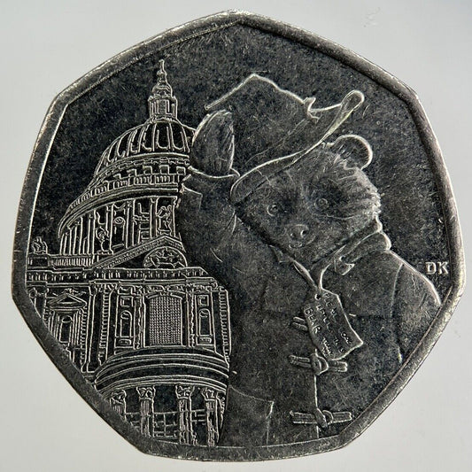 2019 Elizabeth II 2nd Paddington Bear 50p Fifty-Pence Coin | Collectable Grade