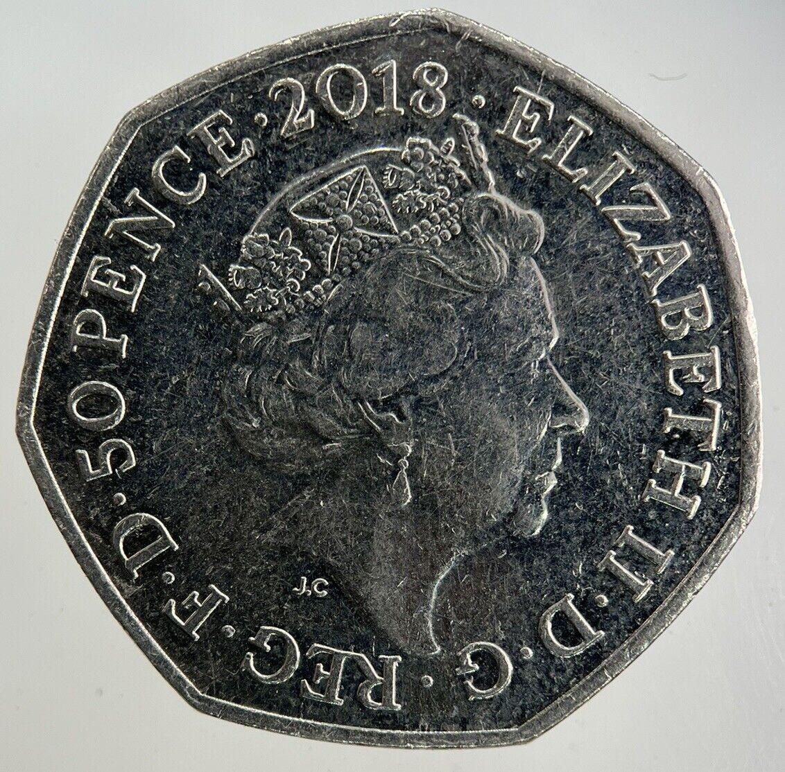 2018 Elizabeth II 2nd Paddington Bear 50p Fifty-Pence Coin | Collectable Grade