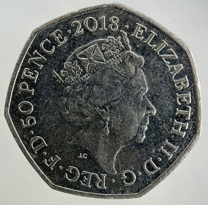 2018 Elizabeth II 2nd Paddington Bear 50p Fifty-Pence Coin | Collectable Grade