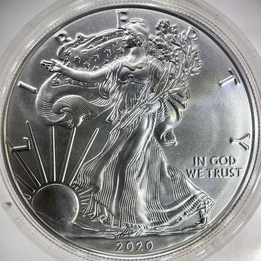 2020 American Silver Eagle 1oz Silver Coin | Comes in Capsule