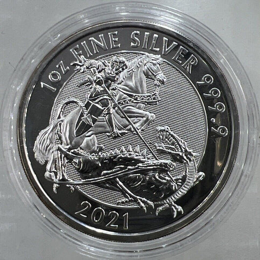 2021 George & The Dragon Royal Mint 1oz Silver Coin | Comes In Capsule a4083