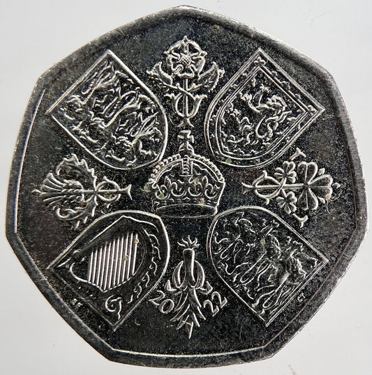 2022 Charles III 3rd Coronation 50 Pence 50p British Coin | Fine Grade | a6217