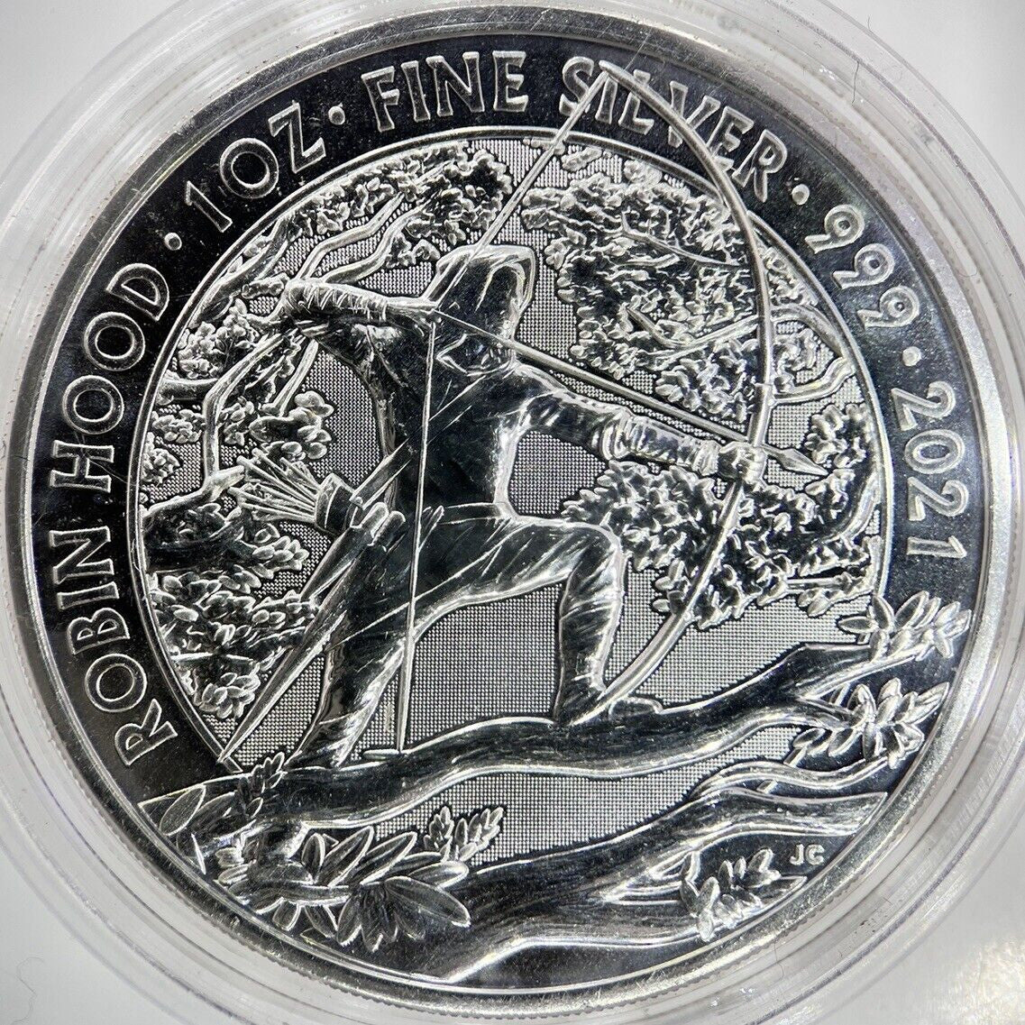 2021 Robin Hood Royal Mint 1oz Silver Coin | Comes in Capsule
