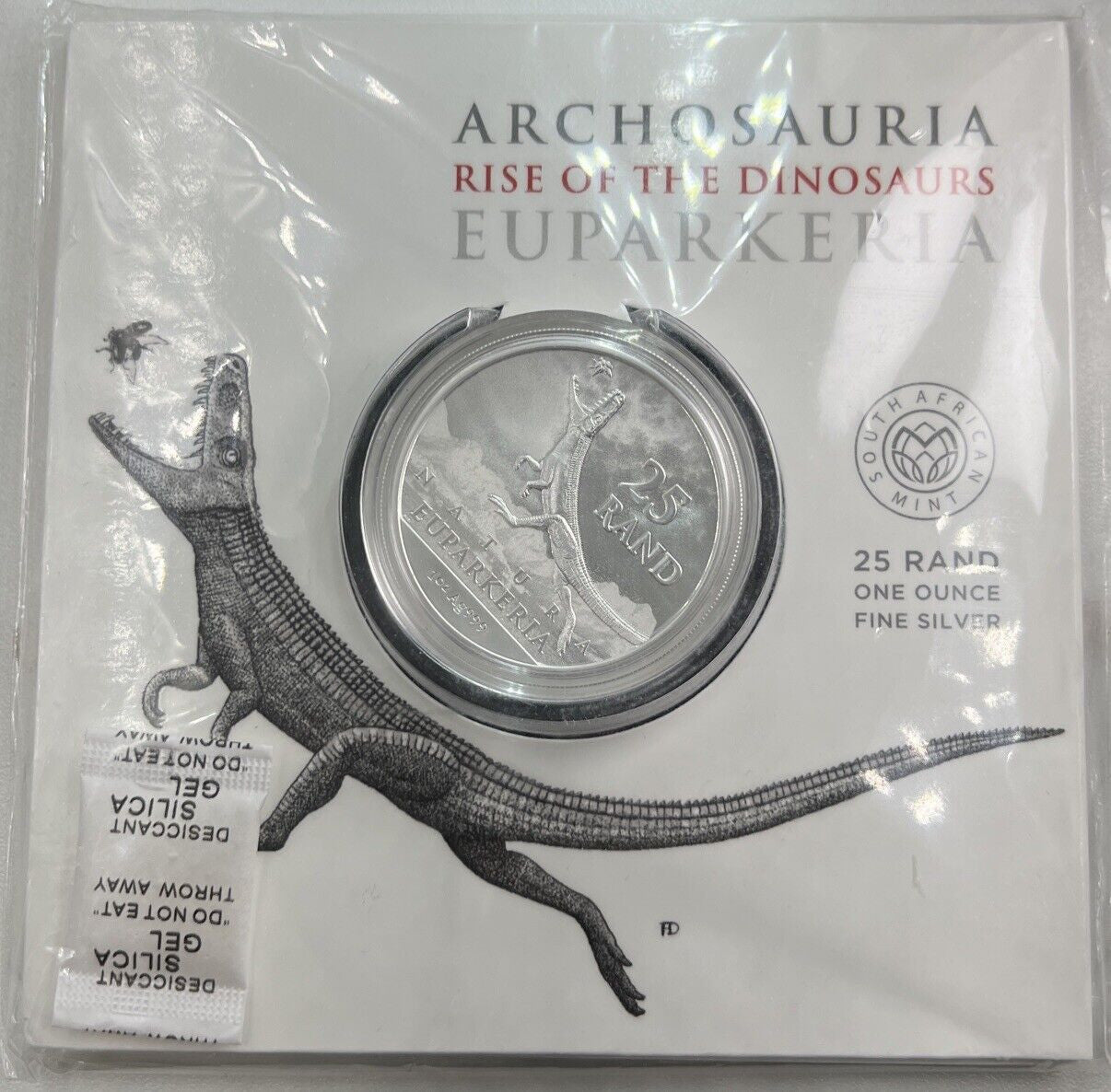 25 Rand Rise Of The Dinosaurs | 1oz Silver Coin | New In Sealed Capsule | a9034