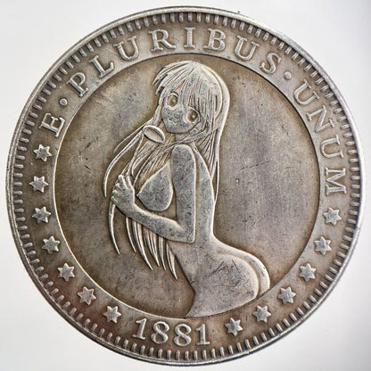 American Morgan Dollar Style Naked Nude Woman Coin | Collectable Grade | a675