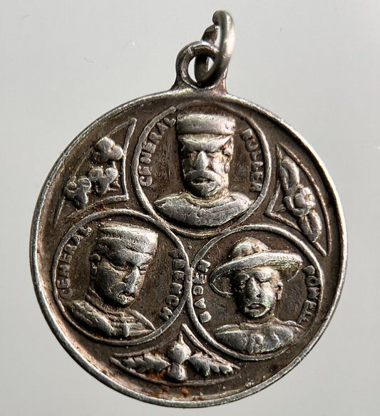 Antique Victorian Silver Boer War Coin Medallion Charm | a3067