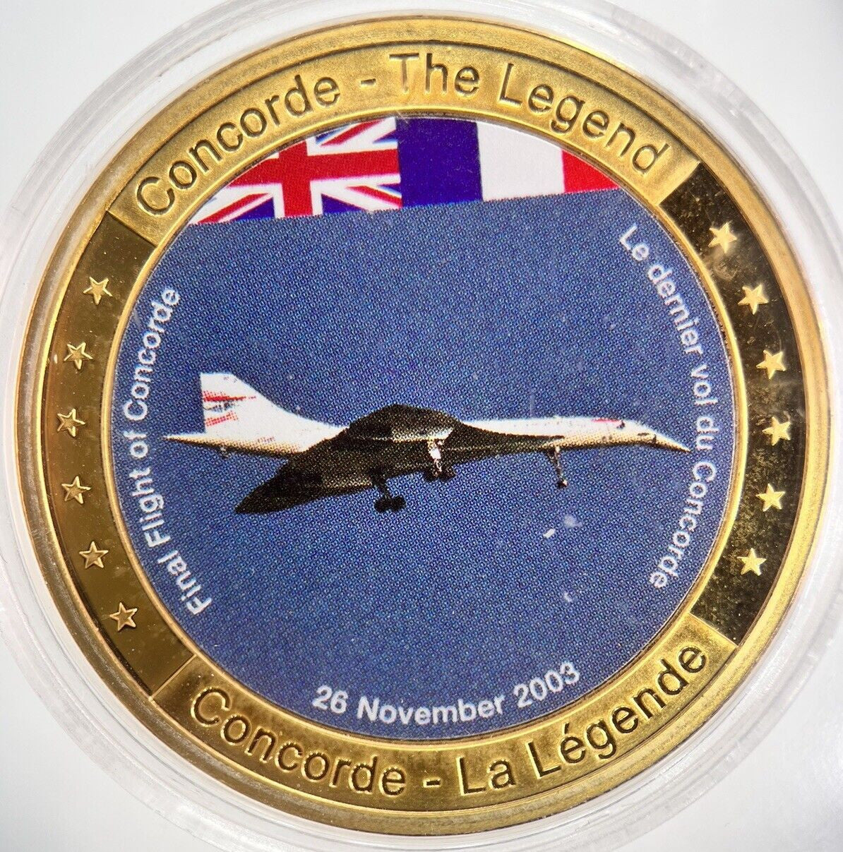 British & France Concorde Medal Token Coin | Comes in Capsule