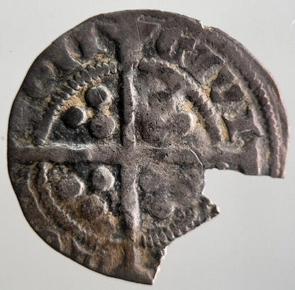 British Edward I 1st Medieval Hammered Silver Penny Coin | a4421