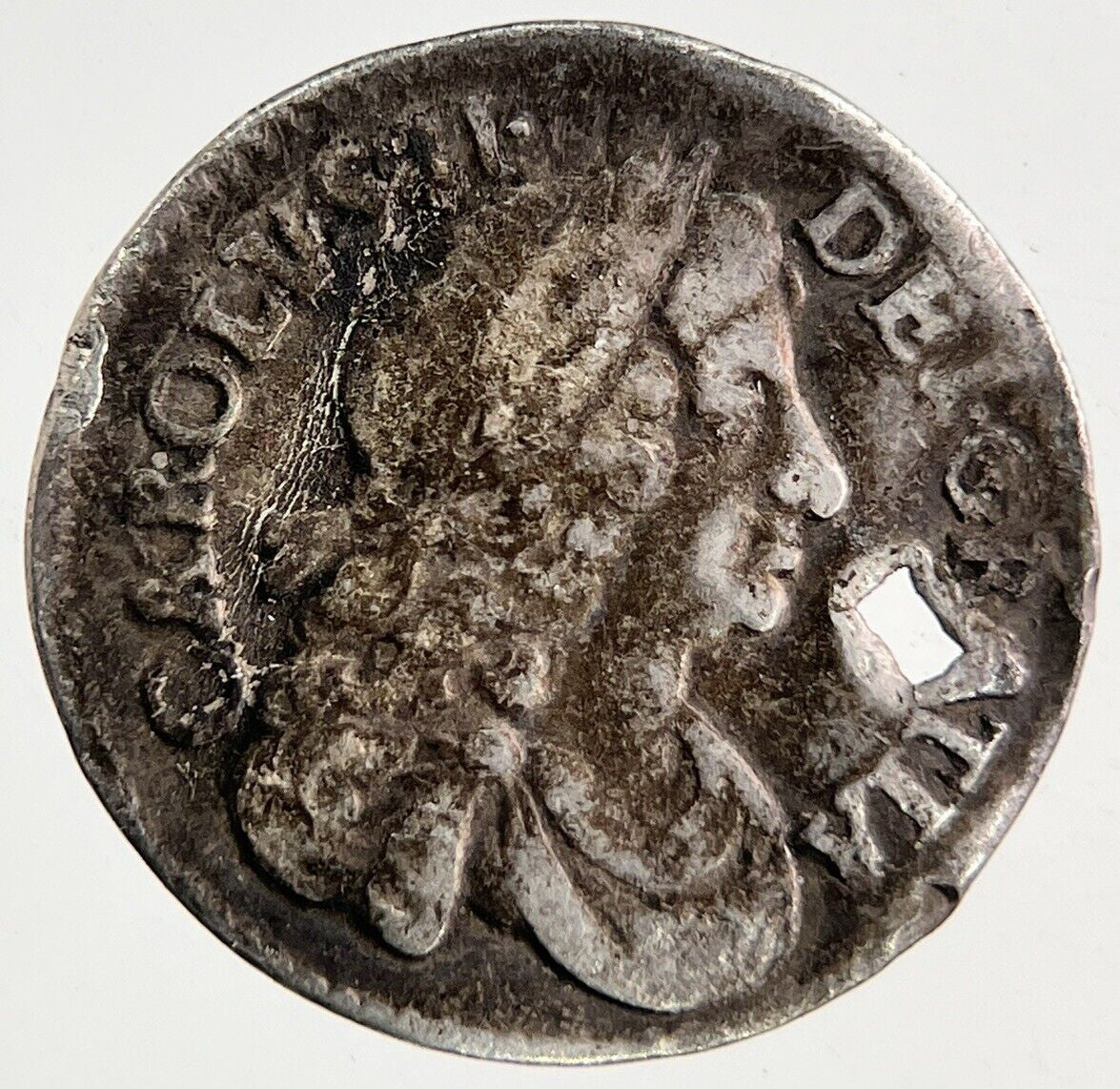 British Charles II 2nd Maundy Two-Pence Silver Coin | Fine Collectable Grade