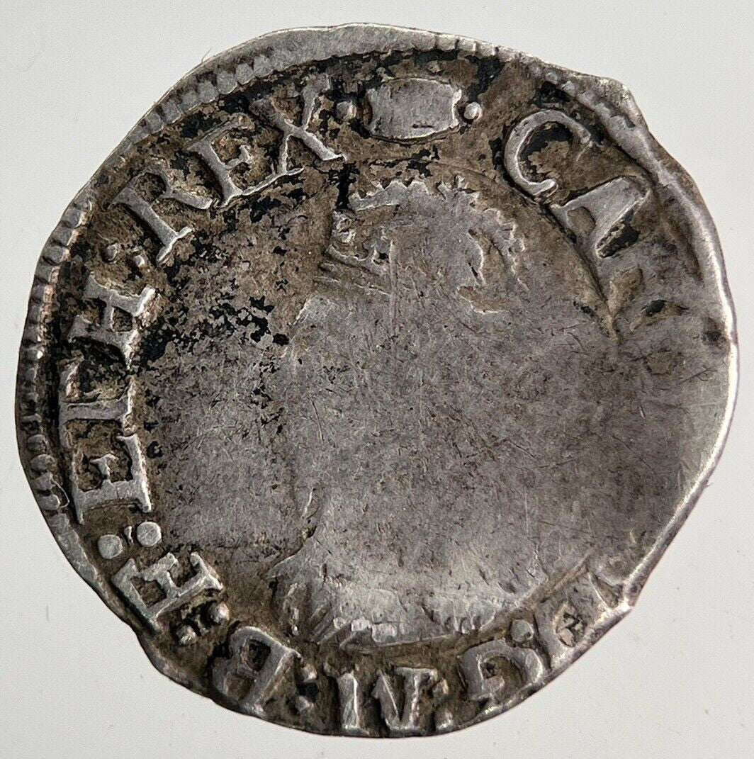 British Charles I 1st Penny Hammered Silver Coin | Collectable Grade | a9152