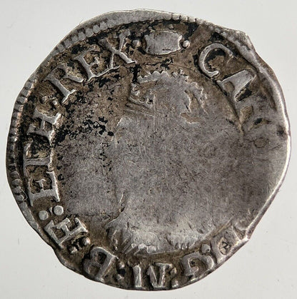 British Charles I 1st Penny Hammered Silver Coin | Collectable Grade | a9152