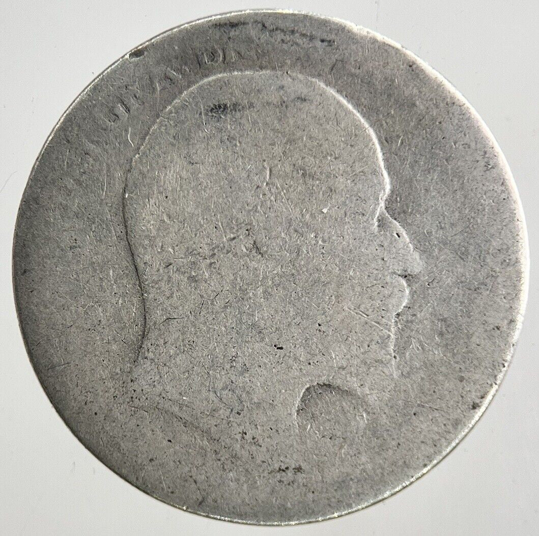 British Edward VII Sixpence Silver Coin | Worn Grade