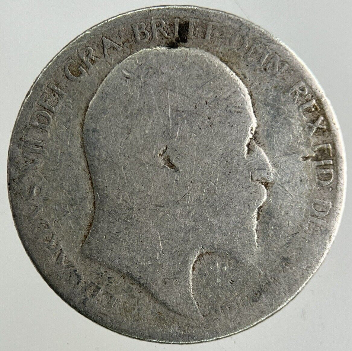 British Edward VII Sixpence Silver Coin | Fair Grade