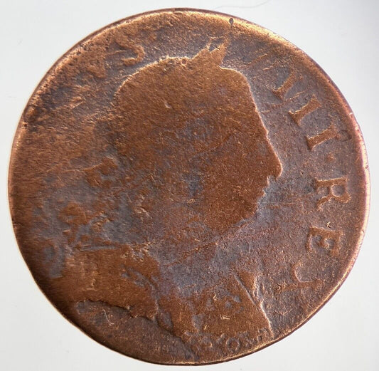 British George 3rd III Half-Penny Coin | Fair Grade