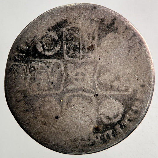 British George II 2nd Roses Silver Sixpence Coin | Collectable Grade