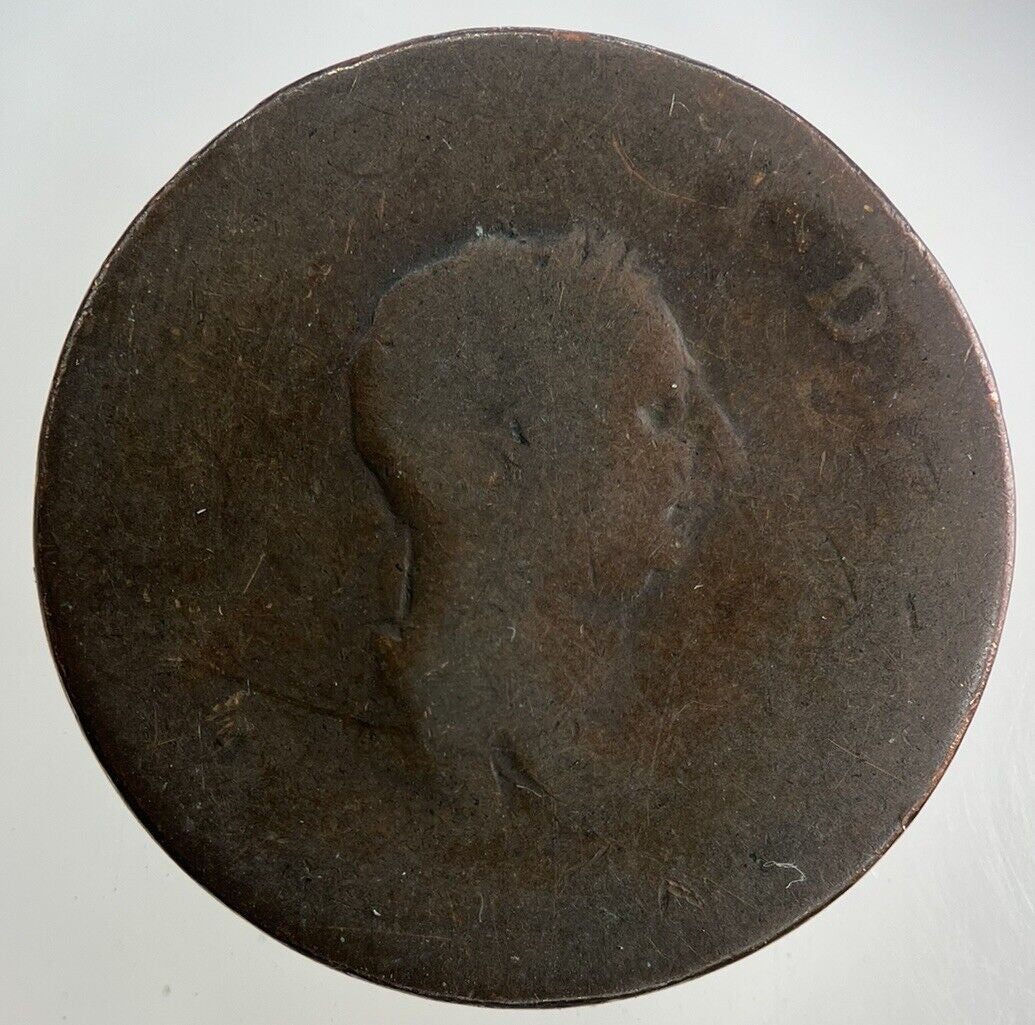 British George III 3rd Half-Penny Coin | Worn Grade