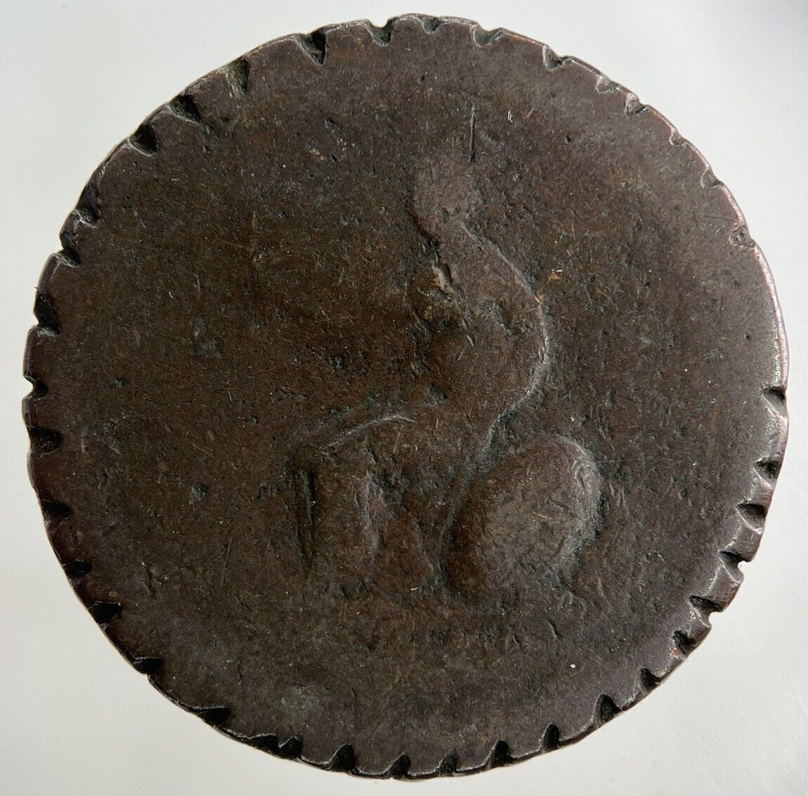 British George III 3rd Modified Half-Penny Coin | Worn Grade