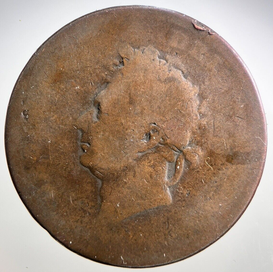 British George IV Penny Coin | Worn Grade | a3074