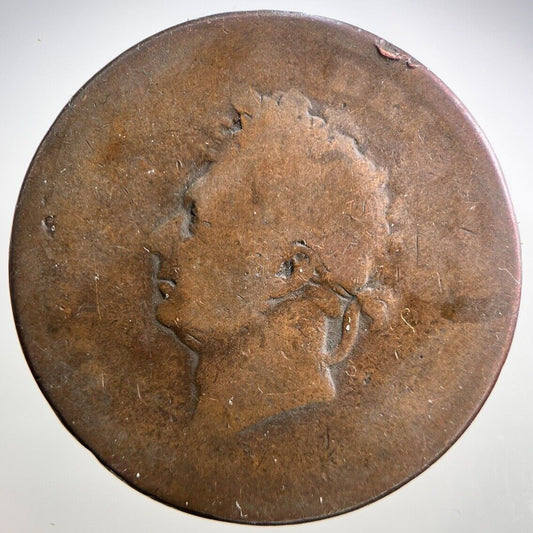 British George IV Penny Coin | Worn Grade | a3074