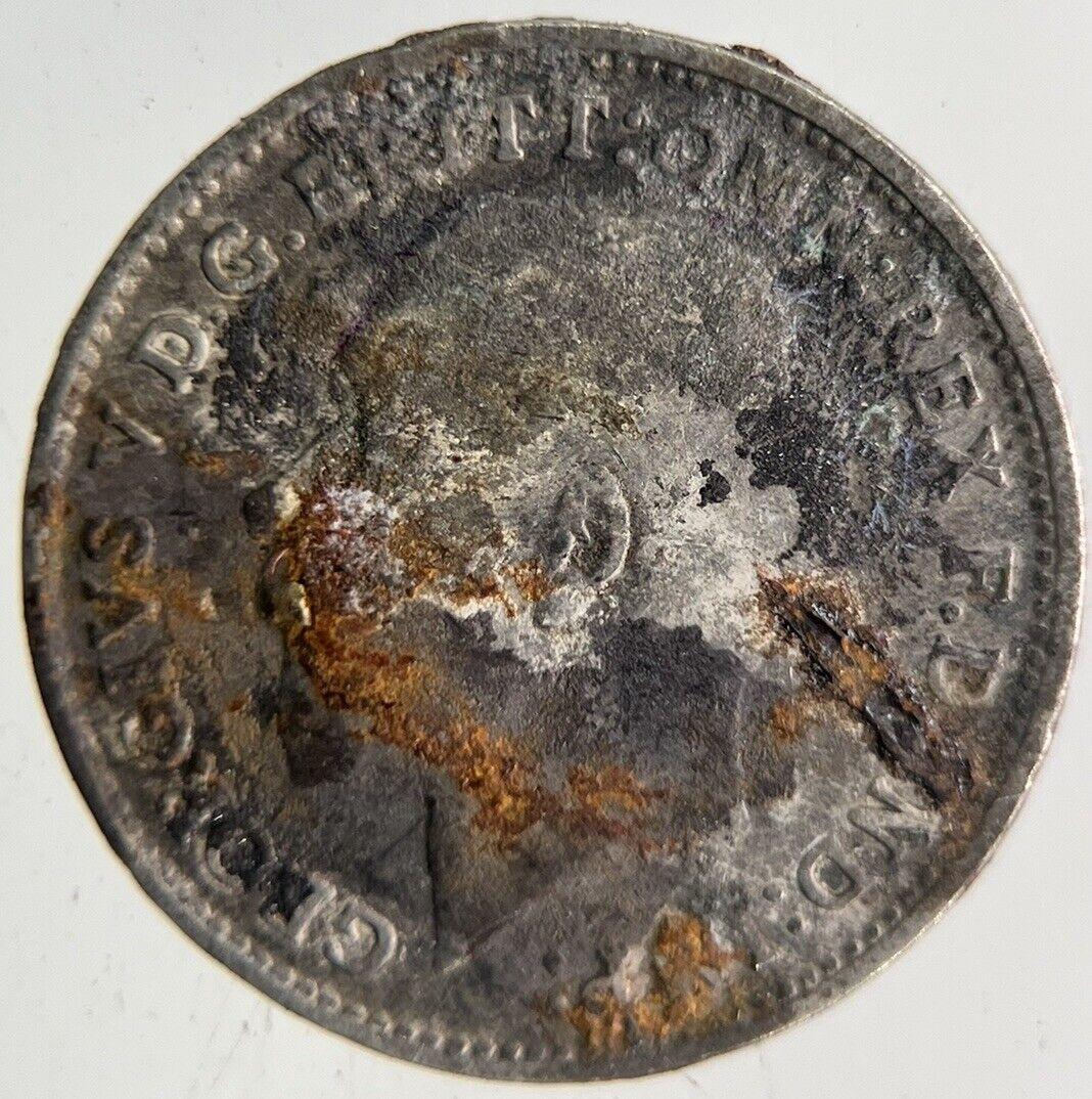 British George V Threepence Silver Coin | Fair Grade