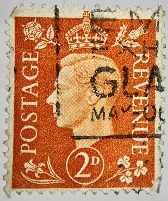 British George VI 2 Two-Pence Penny 2d Stamp | Collectable Grade