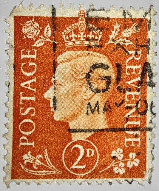British George VI 2 Two-Pence Penny 2d Stamp | Collectable Grade