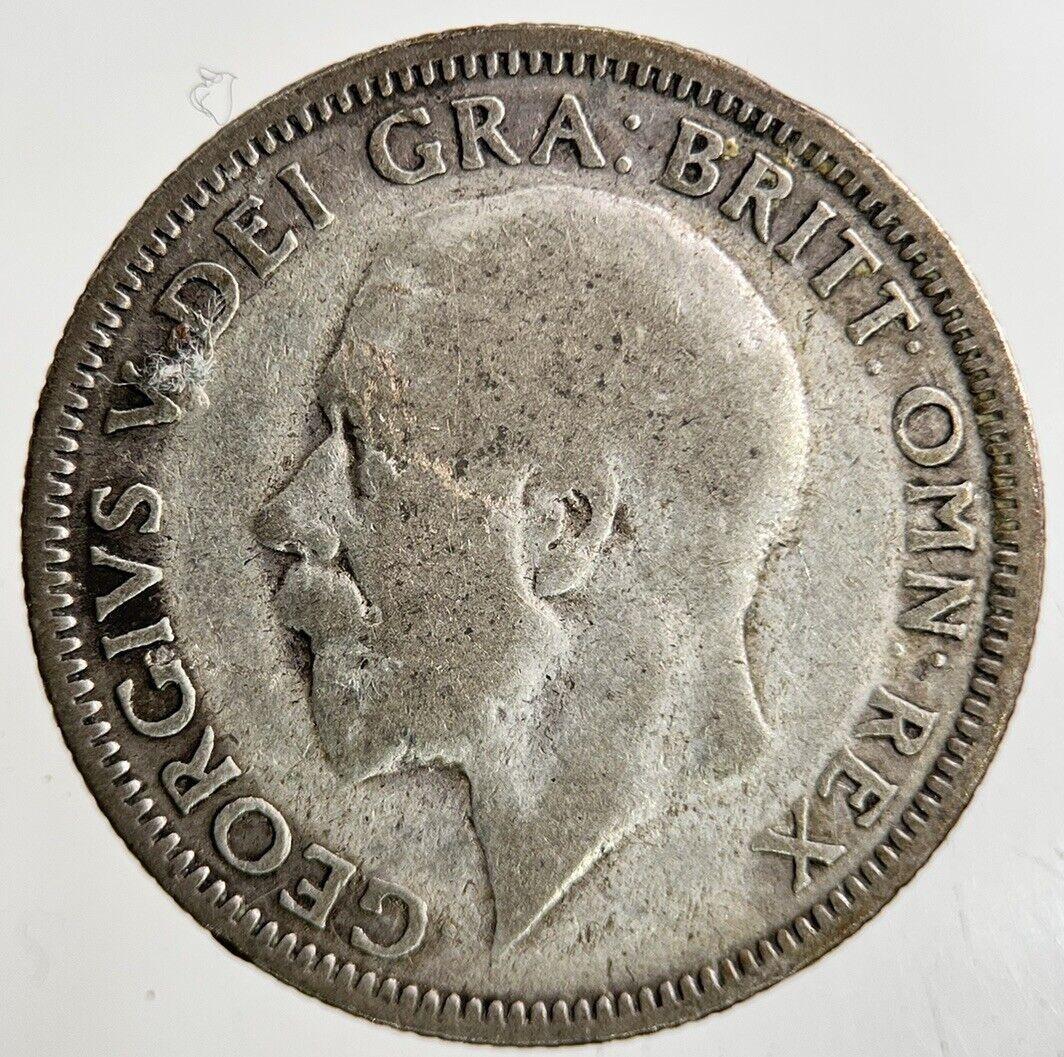 British George V Shilling Silver Coin | Fair Grade
