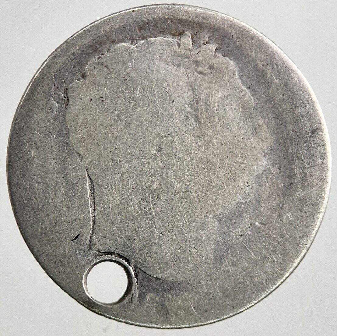 British George III 3rd Sixpence Silver Coin | Worn Grade