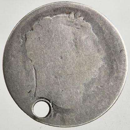 British George III 3rd Sixpence Silver Coin | Worn Grade